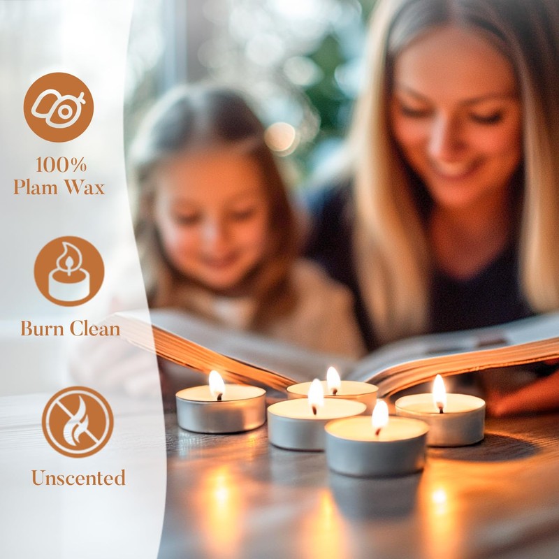 Hypmis Tea Lights Candles Bulk - 25 Pack, 4.5+ Hours