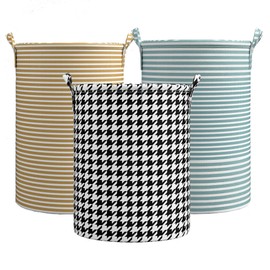 Harborway 3 Pack Laundry Basket Set,Durable Waterproof Laundry Hamper with Reinforced Handle,Space-Saving Collapsible Laundrys Baskets for Home,Dorm,Multi-Purpose Laundry Bag for Clothes,Towel Storage