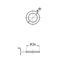 SANEI JP40-3-30S-20 Non-Assistant Union Washers, For Nominal 20, Blue, 30 Sheets