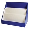 Classroom Keepers Sturdy Cardboard Book Shelf, 3-Tiered, Blue, 17" H