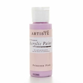 Artiste Acrylic Paint 59ml 2Oz Princess Pink, Quick-Drying Professional Art, Craft and Hobby Artists Paint, Vibrant Colour, Water-Based Paints Cover All Surfaces with Ease, Ideal for Travel Artists