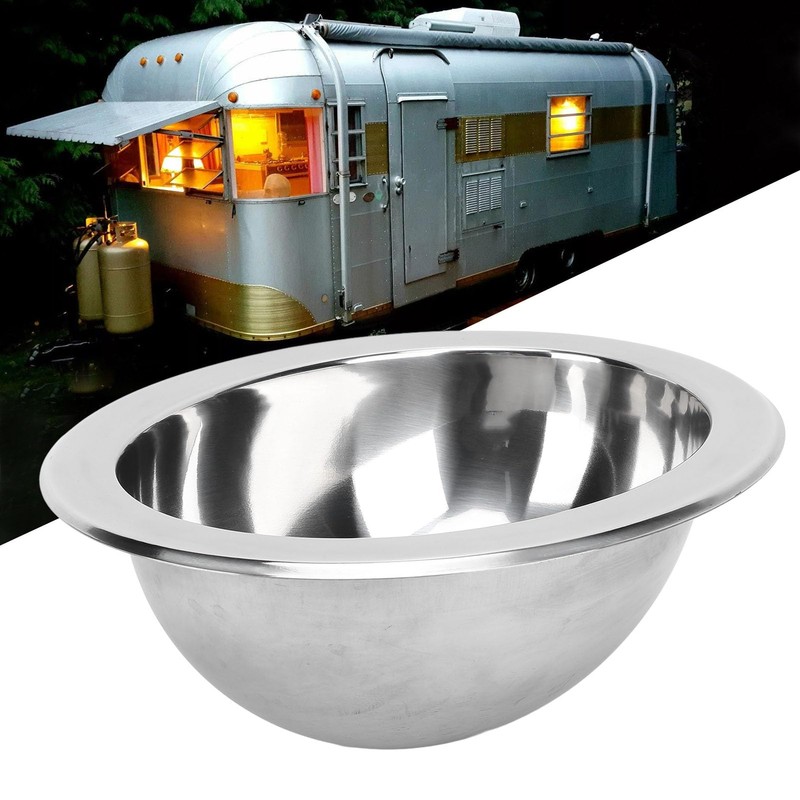 Stainless Steel Round Sink, Mirror Polished Drop In Bar Sink,