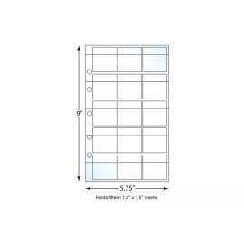 EnvyPak Guitar Pick/Small Item Page Protectors, Fits UniKeep A5 Mini Binder, 20 Pack