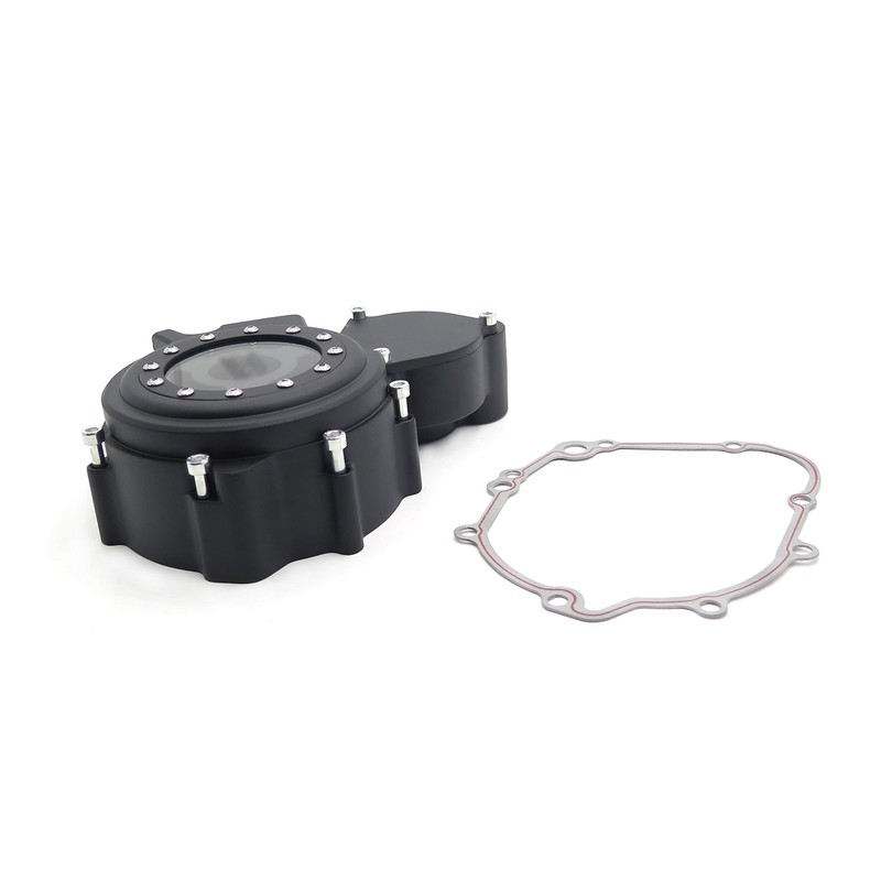 XKMT-Black Left Engine Stator Cover See Through Compatible With '06-'13