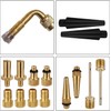 FABULETTA Kit 15 Adaptadores Válvula Bicicleta, Cobre SV DV AV