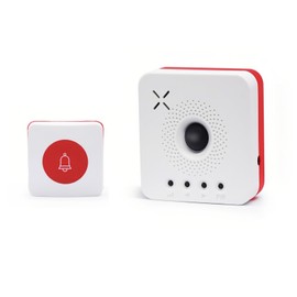 Lancoon Wireless Doorbell Professional Mini Doorbell Elderly Help Call Loud 4 Volume Levels Door Chimes & LED Flash for Home Apartment Classroom Businesse