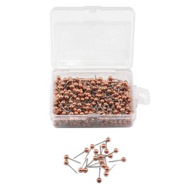 500Pcs Novelty Cute Push Pin World Travel Map Pinboard Round Head Thumb Map Tacks Push Pins Small Size Rose Gold School Office Supplies