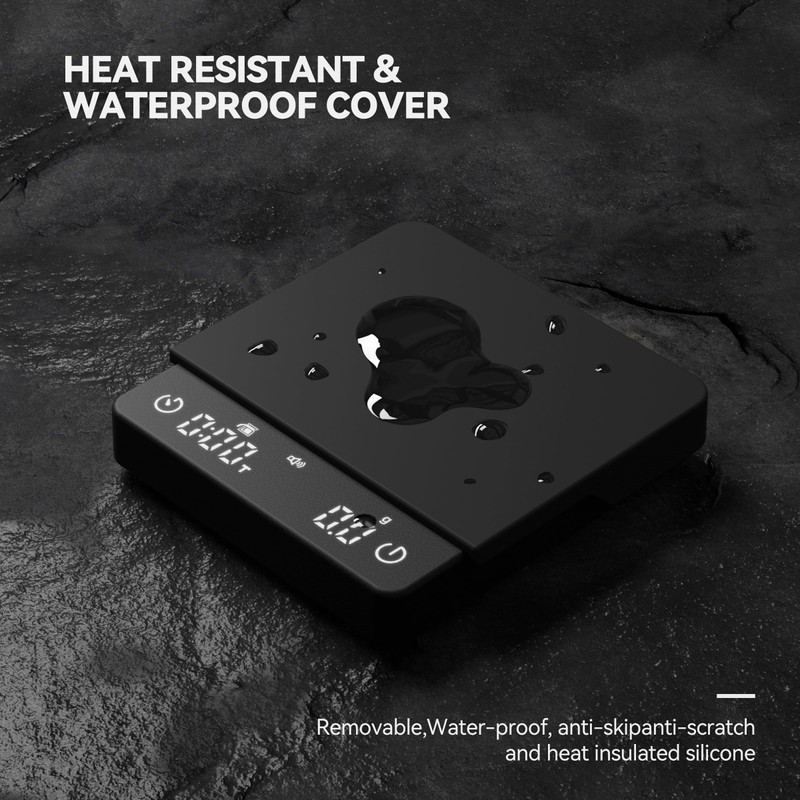 Mini Coffee Scale with Auto Timing, Rechargeable Espresso Scale with