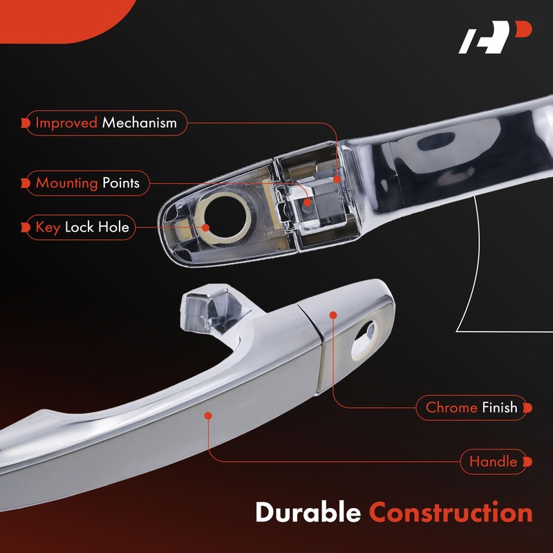 A-Premium Front Left Driver Side Exterior Door Handle with Keyhole
