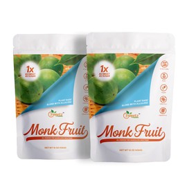 Monk Fruit – Allulose All Purpose Sweetener Multi-Pack-2: 1X Sugar Sweetness; Total Servings 228; Zero Calorie Sweetener, Sugar-Free Substitute for Baking, Smoothies, Coffee; Low Carb Keto Diet Friendly Food | Pack of 2, 1-LB/Each