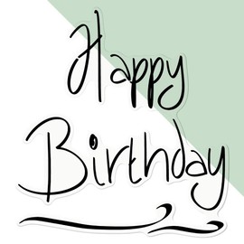 Large 210mm 'Freestyle Happy Birthday' Transparent/Clear Sticker Decal for Windows/Cars/Walls (DC00140222)