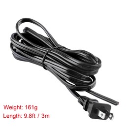 PGENDAR 10ft UL Listed 16AWG AC Power Cord Cable for Porter Electric Drill Saw A10193 2-Wire 2-Prong