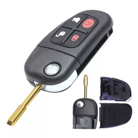 Unbranded 4 Button Remote Key FOB Case Shell For Jaguar X type S type XJ + Uncut Key Blade