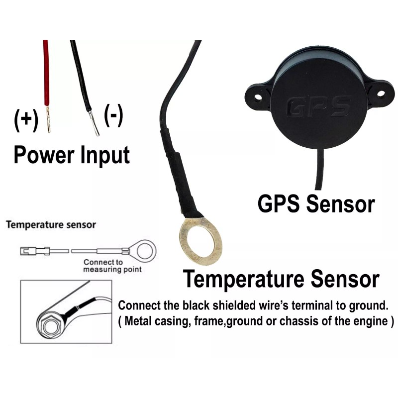 OZ-USA GPS Speedometer LCD Gauge Odometer Hourmeter Voltage Temperature Clock
