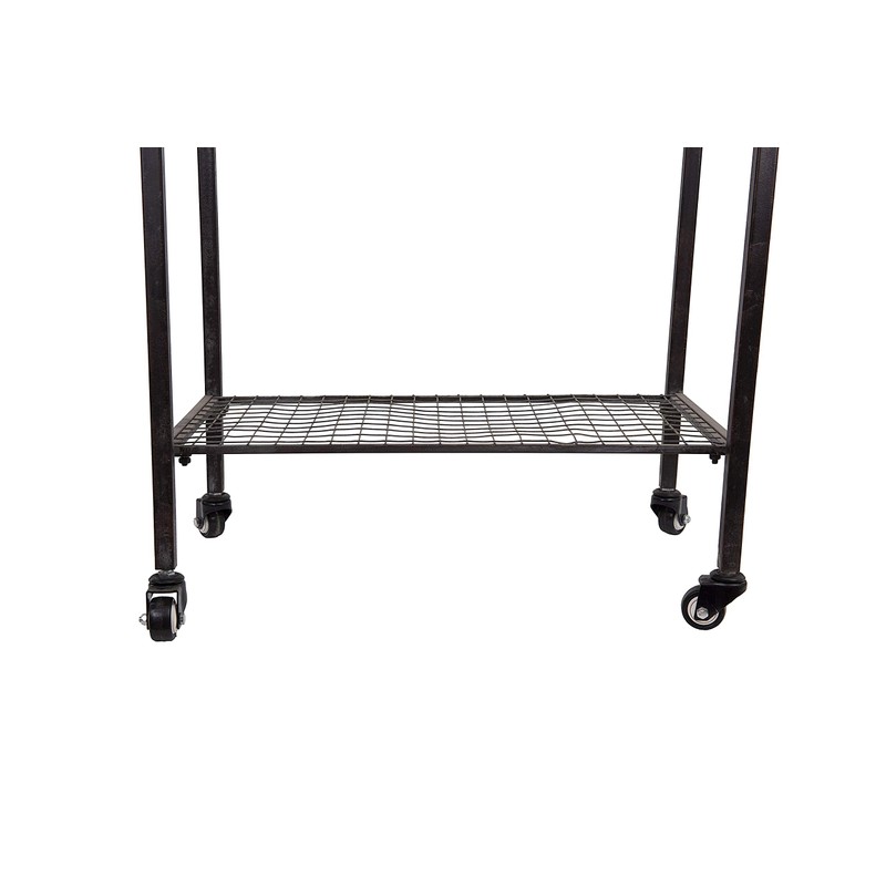 Creative Co-Op Metal Bucket/Planter on Stand with Casters