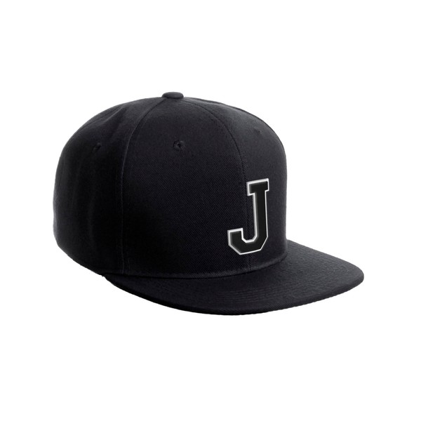 Classic Snapback Hat Custom A to Z Initial Raised Letters,
