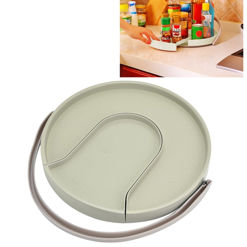 Kitchen Storage Turntable Non Skid Kitchen Spice Beverage Pull Out