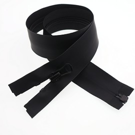 2PCS Waterproof Zippers, #5 Nylon Open End Zippers for Sewing Clothes Crafts Jackets Coats (80cm, Black) YIGUANXIN