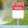 2Pack Blank Reserved Parking Sign with 36" Stakes, Write-On Sign
