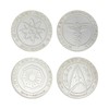 FaNaTtik Star Trek Set of 4 Starfleet Division Medallions Limited