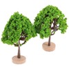 NUOBESTY 2pcs Mini Model Trees Train Scenery Miniature Trees Fake