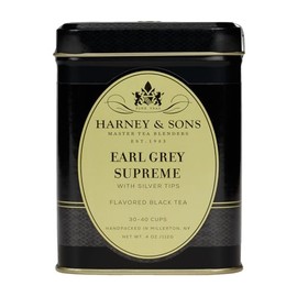 Harney & Sons Black Tea, Earl Grey Supreme with Silver Tips, 4 oz