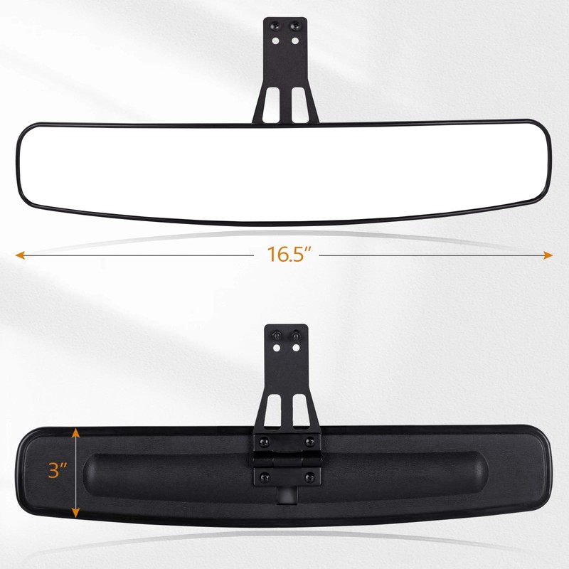 UNIGT Panoramic Convex Ranger Rear View Mirrors Compatible with 2017-2025