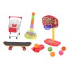 4pcs Bird Training Toys Interactive Fun Basketball Skateboard Trolley Parrot