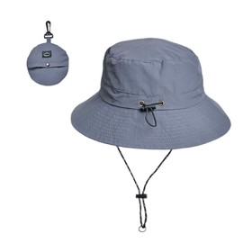 TAKIYA Safari Hat, Men's, Lightweight, Quick-Drying, Adventure Hat, Solid, Foldable, Includes Chin Strap, UV Protection, Outdoors, Fishing, Hiking, Climbing, Unisex, Spring, Summer, Autumn, Winter,
