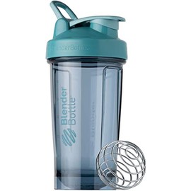 BlenderBottle Shaker Bottle Pro Series Perfect for Protein Shakes and Pre Workout, 24-Ounce, Cerulean Blue