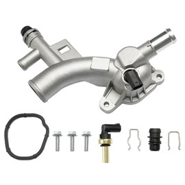 Aluminum Engine Coolant Housing Water Outlet Compatible with 2011-2016 Chevy Cruze, 2012-2020 Chevy Sonic, 2015-2020 Chevy Trax, 2013-2019 Buick Encore Replaces 25193922, 902-846, 55565334, 15-11105