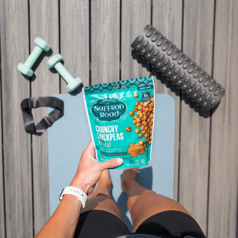 Saffron Road Organic Crunchy Chickpea Snacks-Gluten Free, Non-GMO, Halal, Kosher,