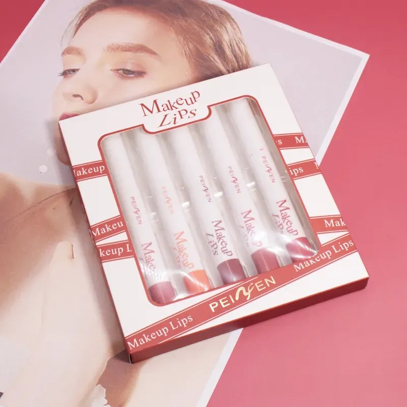 Set De Lápiz Labial Mate Natural De Larga Duración Para