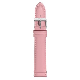 18mm Women's Watch Bands, 20mm Women's Leather Watch Bands, Easy Interchangeable Watch Band, Quick Release, Silver Buckle (Light Pink/Silver Buckle, 20mm)