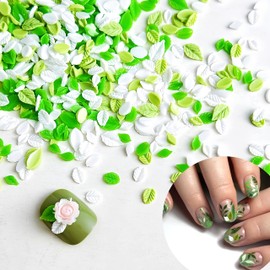 200Pcs Spring Summer Leaf Nail Rhinestone Charms 3D Resin Leaf Shape Nail Art Charms for Nails Kawaii Summer Small Leaves Nail Supplies Green Leave Fresh Nail Jewelry for Women DIY Acrylic Nail Decor