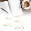 50pcs Heart Pen Clips Plated Metal Pen Holder Clips Small