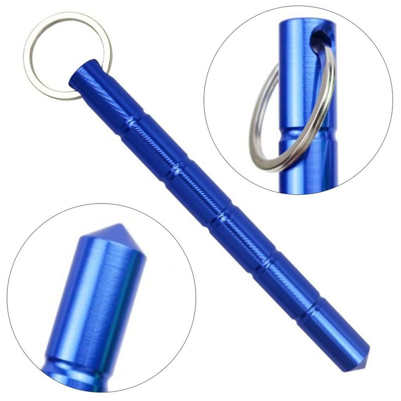 Generic 2 Pcs Blue Aluminum Alloy Mini Car Window Breaker