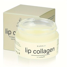 Complejo de colágeno y péptidos para labios de 0,7 oz, bálsamo labial de colágeno con vitaminas E y A. Manteca de labios para nutrir y