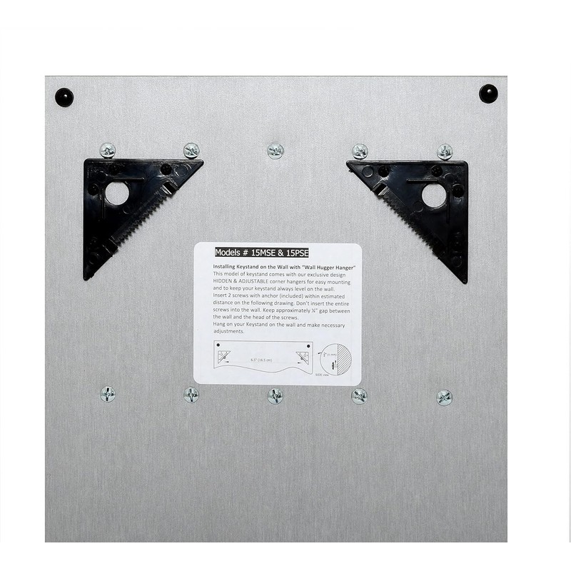 Durable Key Holder with 15 Bolted Hooks and Custom Nameplate