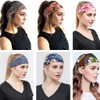 scicent Headband 4 Pieces Wide Elastic Soft Boho Hair Bands