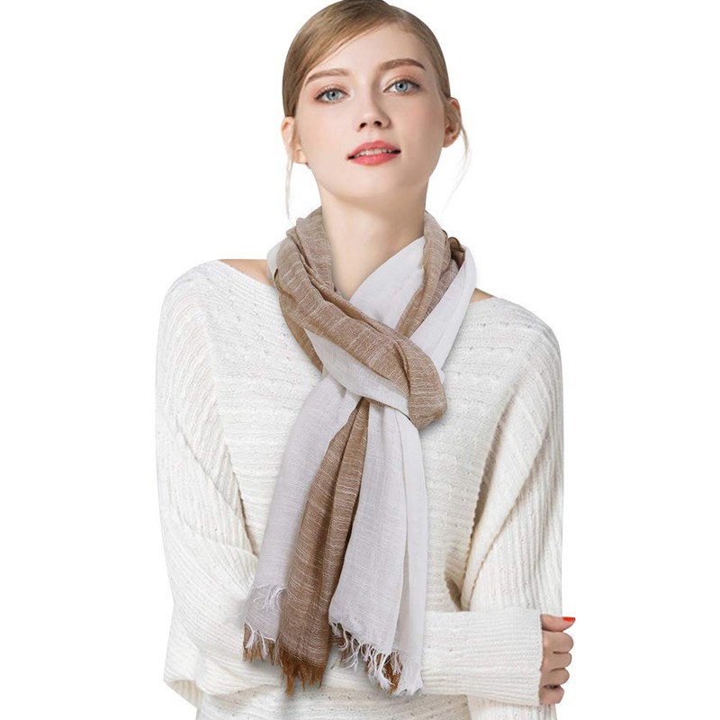 DAMILY Men's Scarf, Large Size, Plain, For Spring and Autumn,