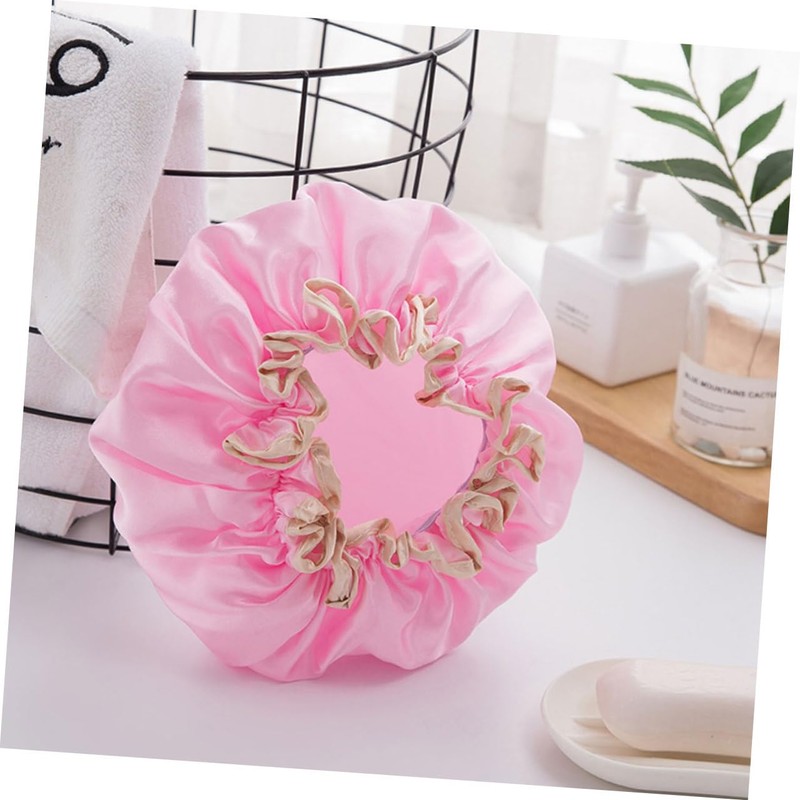 MERRYHAPY Double-layer Thicken Bath Cap Shower Hat for Adults Elastic