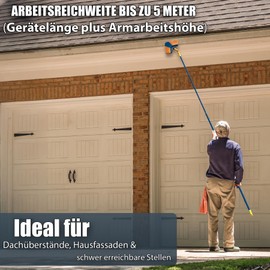 BigDean Telescopic Rod 4 m Double Telescopic Sturdy Corner Broom Spider Web Broom with Telescopic Handle