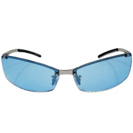Eyewear H-907-4 Men's Sunglasses, UV Protection, Clear, Blue Lenses, Thin Color, Little Evil, Oraora-style, Metal Frame, Men's Sunglasses, blue