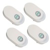 4Pcs Power Saver Safe Fireproof ABS Surge Protection Plug and