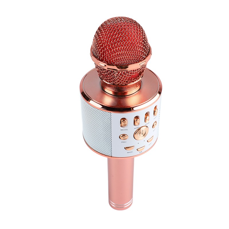 Kids Singing Microphone Portable Handheld Wireless Bluetooth Condenser Mic Speaker