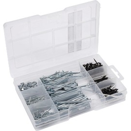 Connex DP8500127 Nail Assortment 490 Pieces - Nails & Comb Purposes in Set - Pre-sorted in Practical Plastic Box - Suitable for Home, Hobby & Workshop / Assortment Box / Assortment Box
