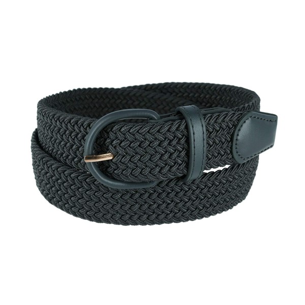 CTM® Men's Elastic Braided Belt with Covered Buckle (Big &
