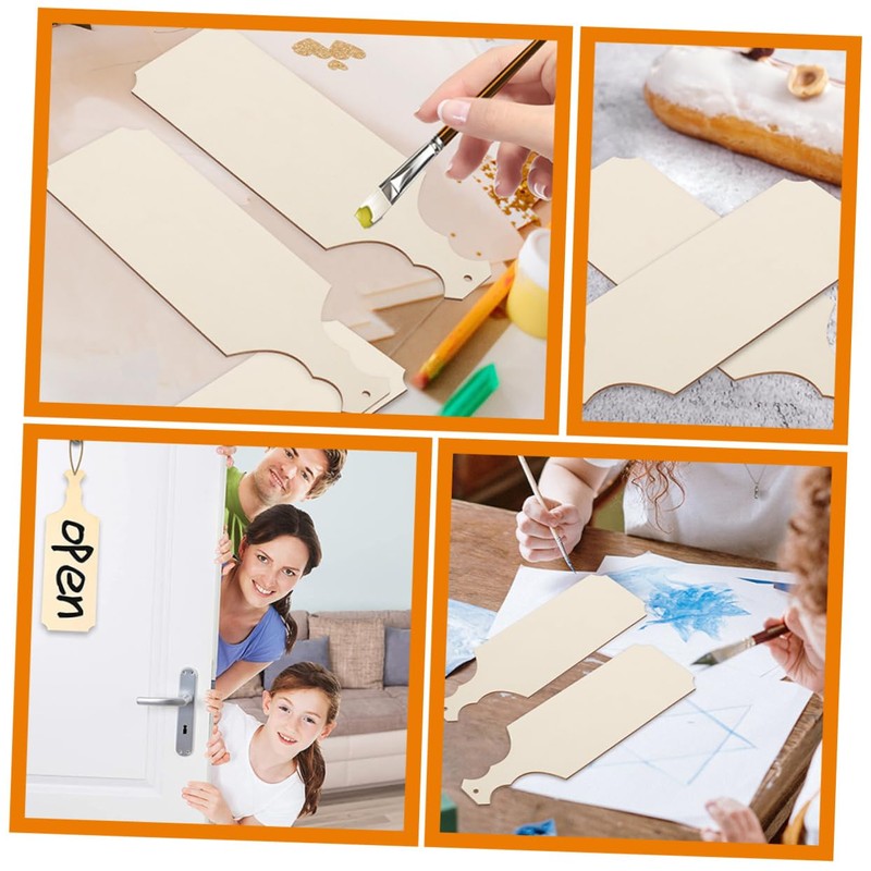 DOITOOL 10pcs Unfinished Wood Mini Charcuterie Boards for DIY Crafts