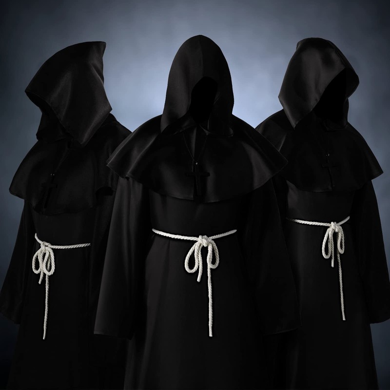 Sintege Mardi Gras Monk Costume Medieval Monk Robe Renaissance Priest